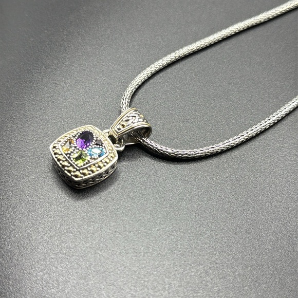 Balissima by Effy Multistone Square Pendant - Picture 5 of 12